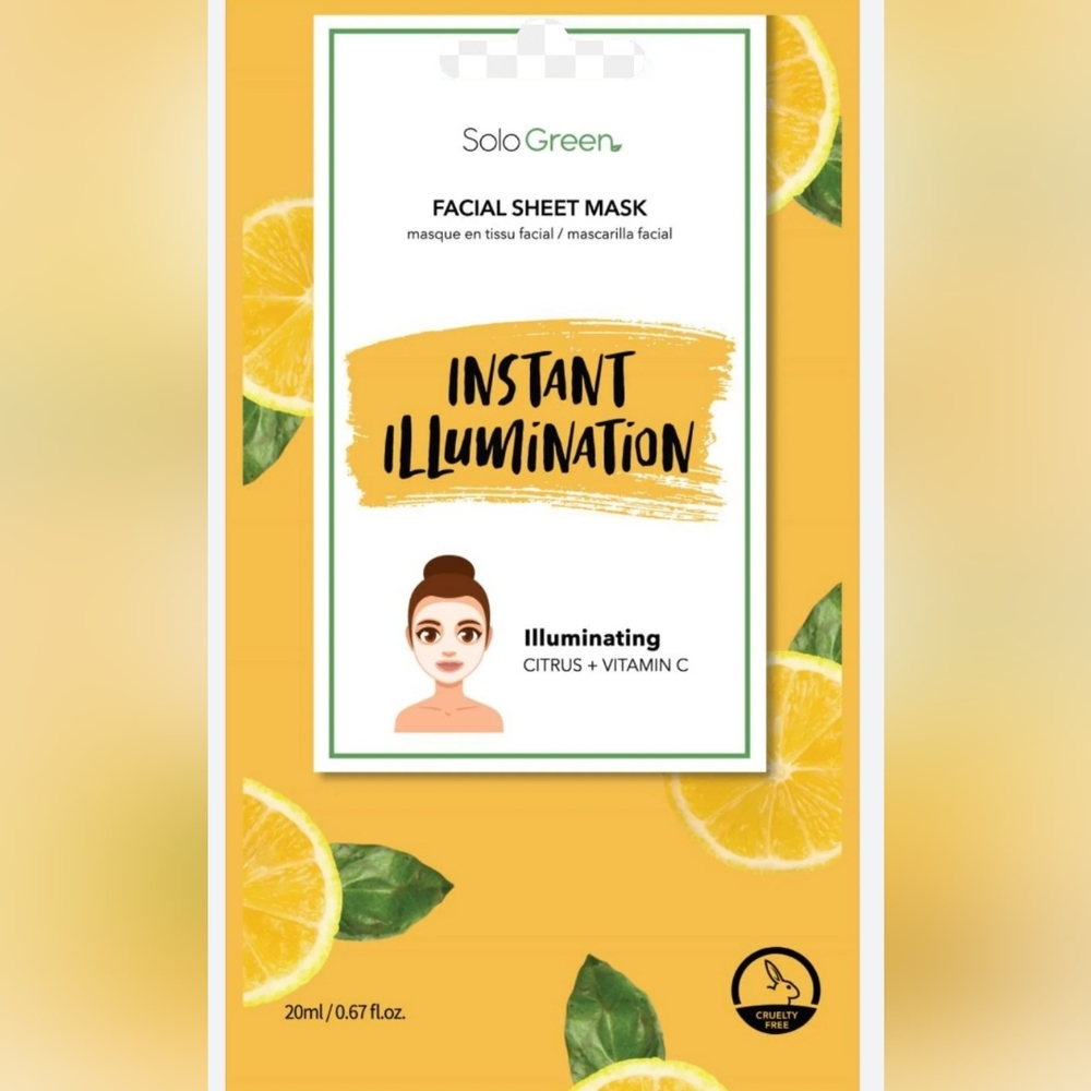 Solo Freen Instant Illumination Facial Sheet Mask 5 pack